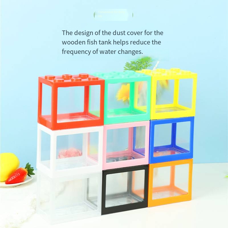 Aquarium Fish Goldfish - Mini Acuario de Escritorio en Forma