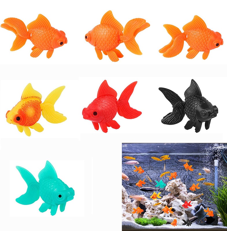 Aquarium Fish Artificial - 7 piezas de peces artificiales, pecera,