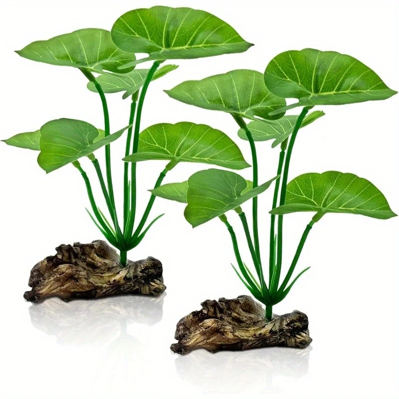 Aquarium Fish Low Maintenance - Plantas artificiales para acuario, hojas flotantes