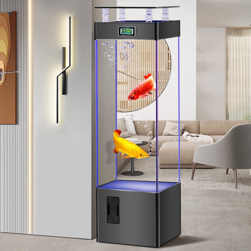 Aquarium Fish Goldfish - Pecera de vidrio ultra transparente, sin
