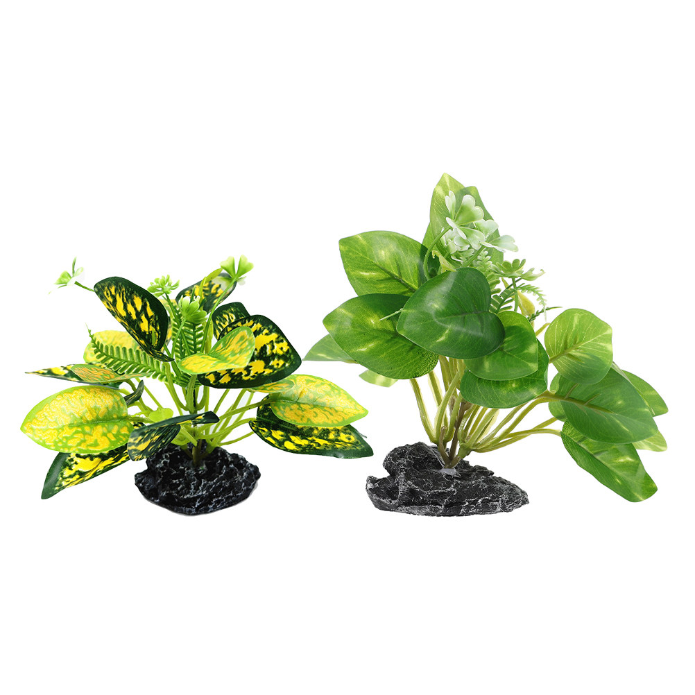 Aquarium Fish Low Maintenance - 2 Piezas de Plantas Acuáticas Artificiales