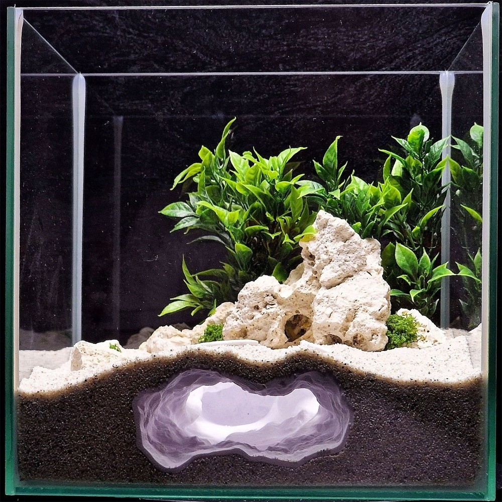 Aquarium Fish Hide - Acuario Altamente Simulado con Paisaje Impreso