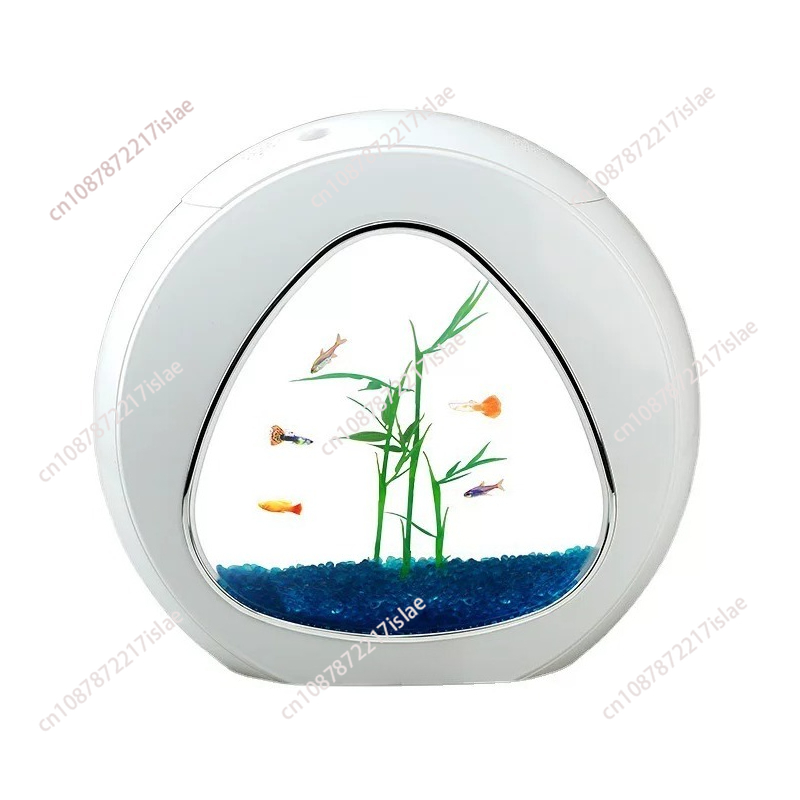 Aquarium Fish Goldfish - Pecera Pequeña de Acrílico para Escritorio,