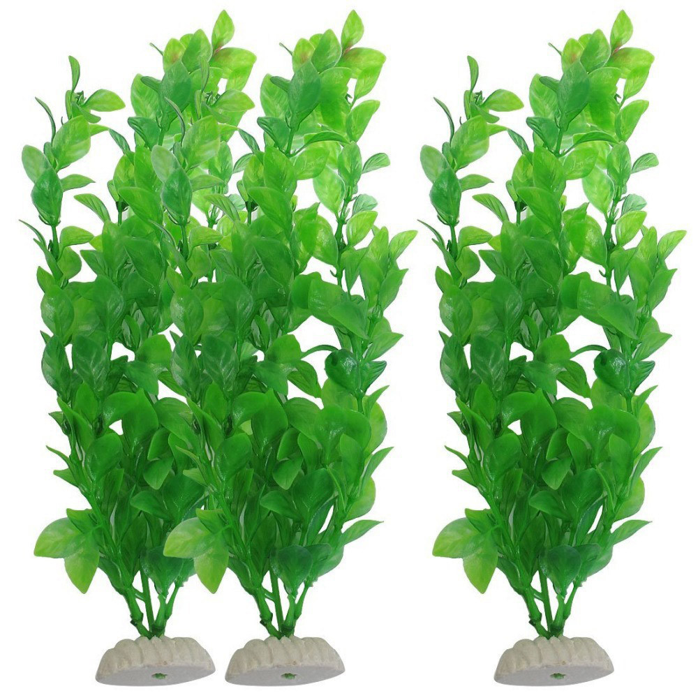 Aquarium Fish Artificial - 3 uds hierba Artificial acuario ornamento