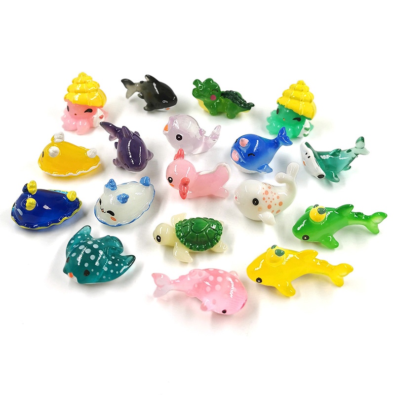 Aquarium Fish Artificial - Modelo de estatuilla de tiburón, ballena,