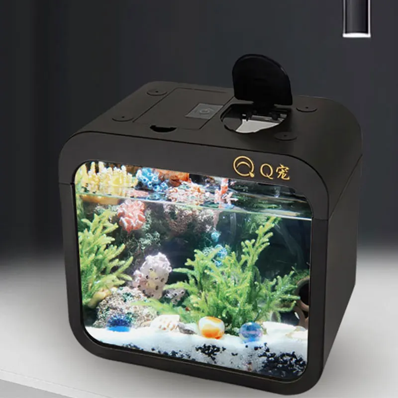 Aquarium Fish Goldfish - Pecera acrílica transparente de escritorio, pecera