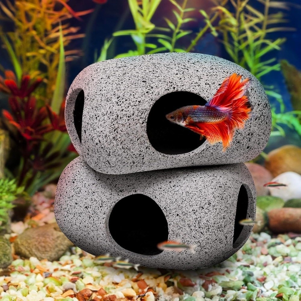 Roca de Arcilla Morada para Ac - Aquarium Fish Hide reseña y precio