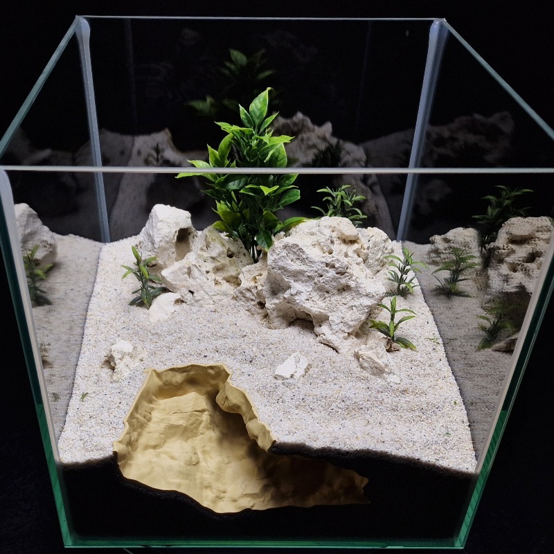 Esconderzo de mascotas de roca - Aquarium Fish Hide reseña y precio