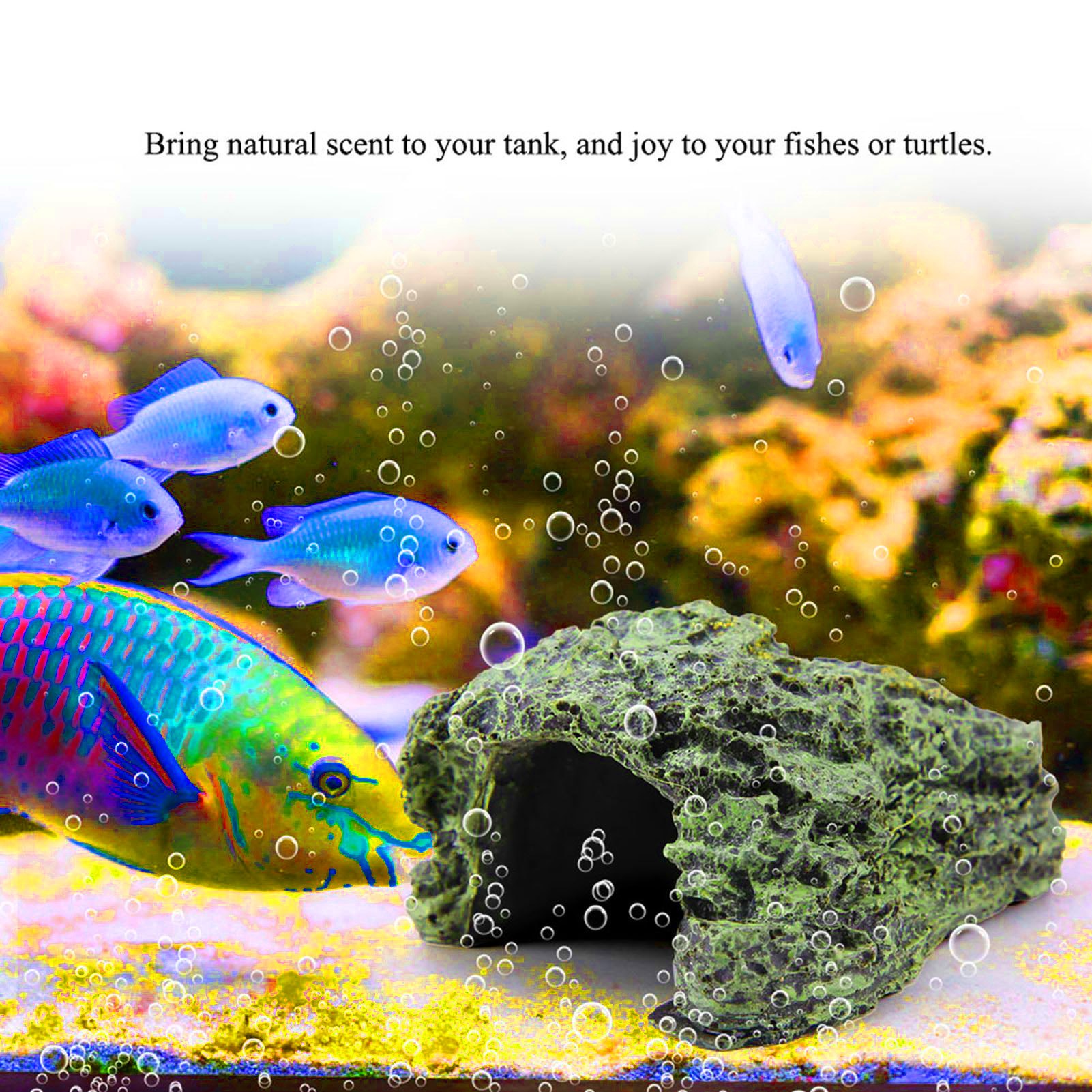 Cueva de Escondite para Reptil - Aquarium Fish Hide reseña y precio