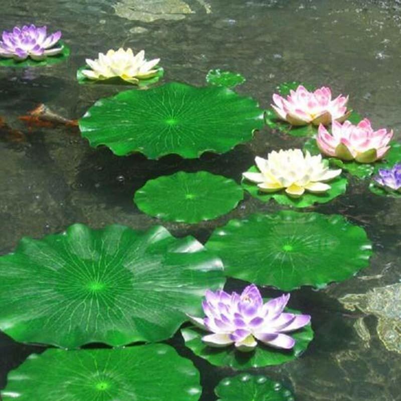 Hojas de Loto Artificiales 202 - Aquarium Fish In Pond reseña y precio