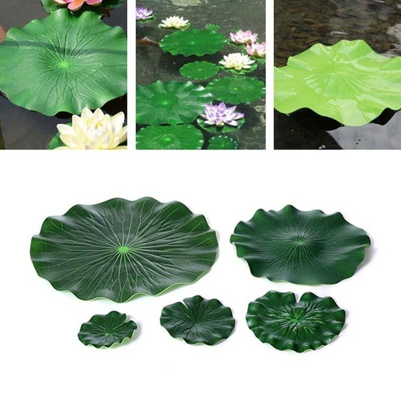 Hojas de Loto Artificiales 202 - Aquarium Fish In Pond reseña y precio