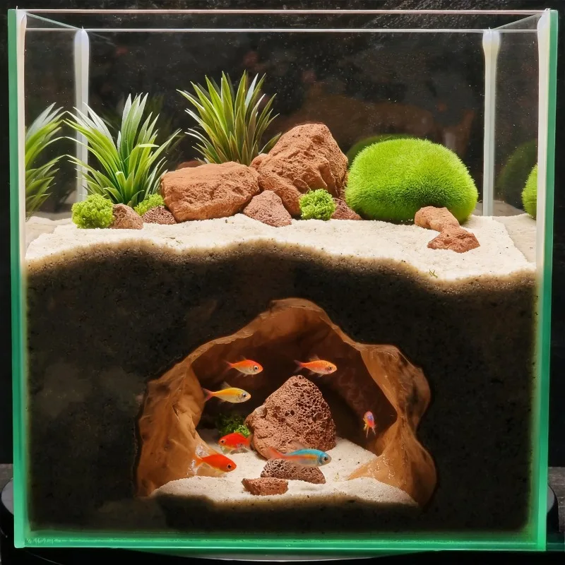 Adorno de acuario de cueva de  - Aquarium Fish Hide reseña y precio