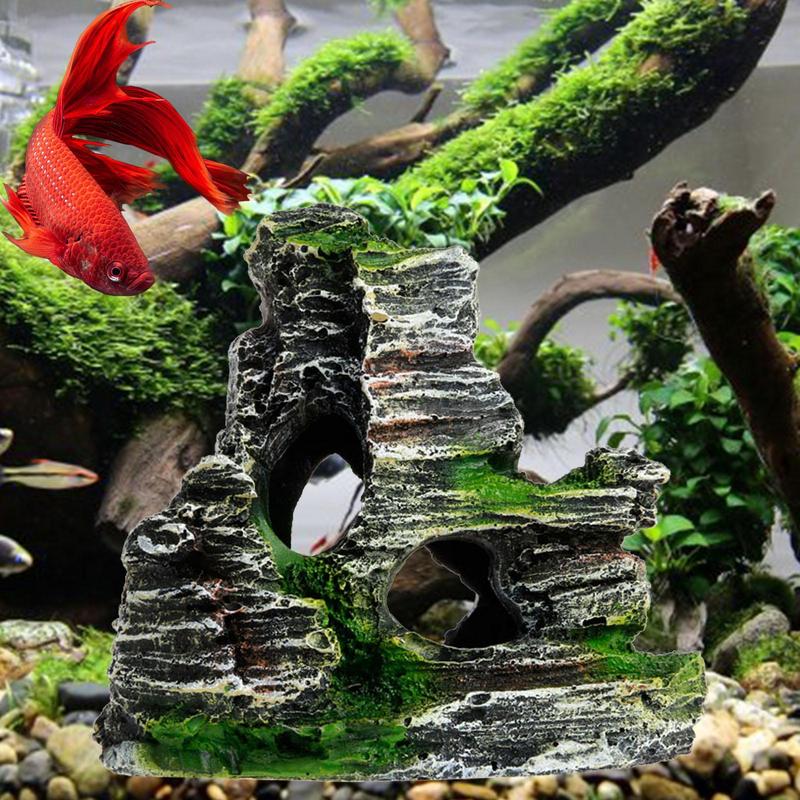 Decoración de piedra arenisca  - Aquarium Fish Hide reseña y precio