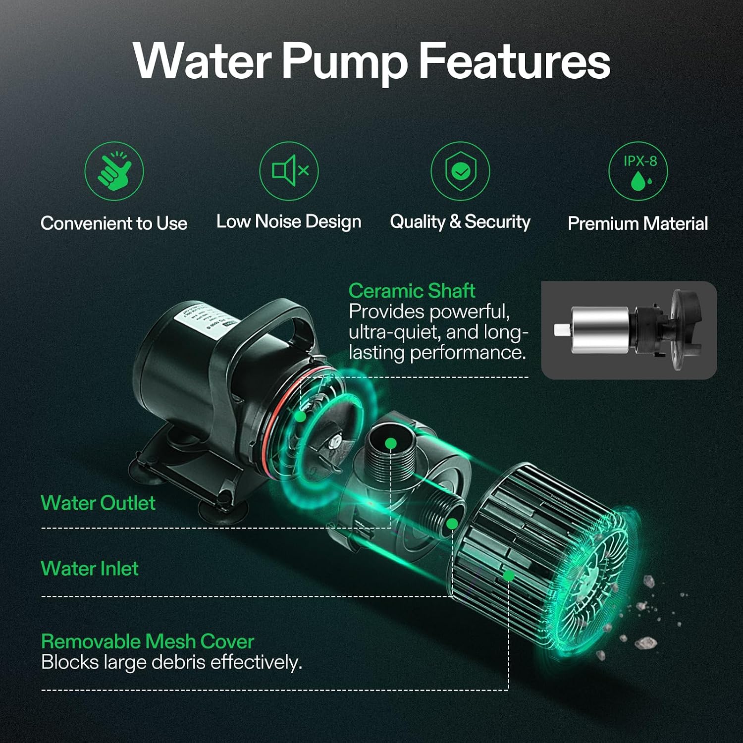 Bomba de agua subacuática de 1 - Aquarium Fish In Pond reseña y precio