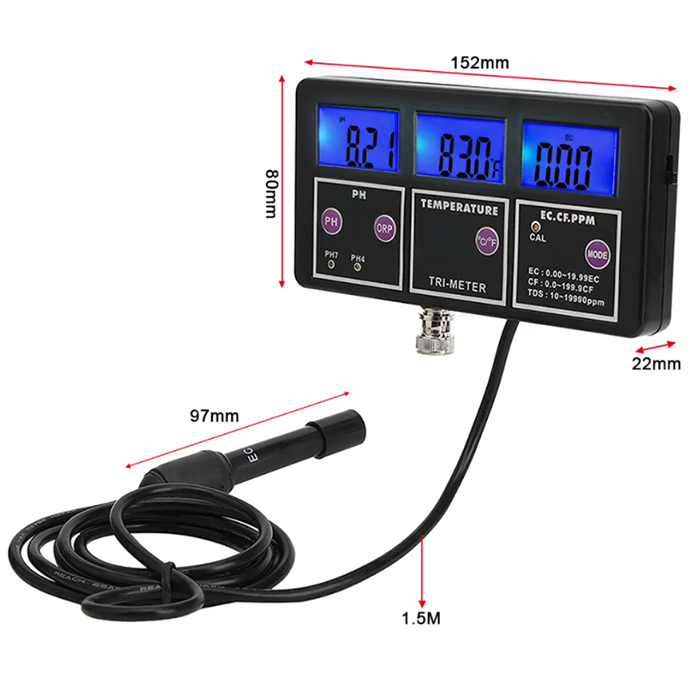 Nuevo Medidor 5 en 1 de PH/ORP - Aquarium Fish Online reseña y precio