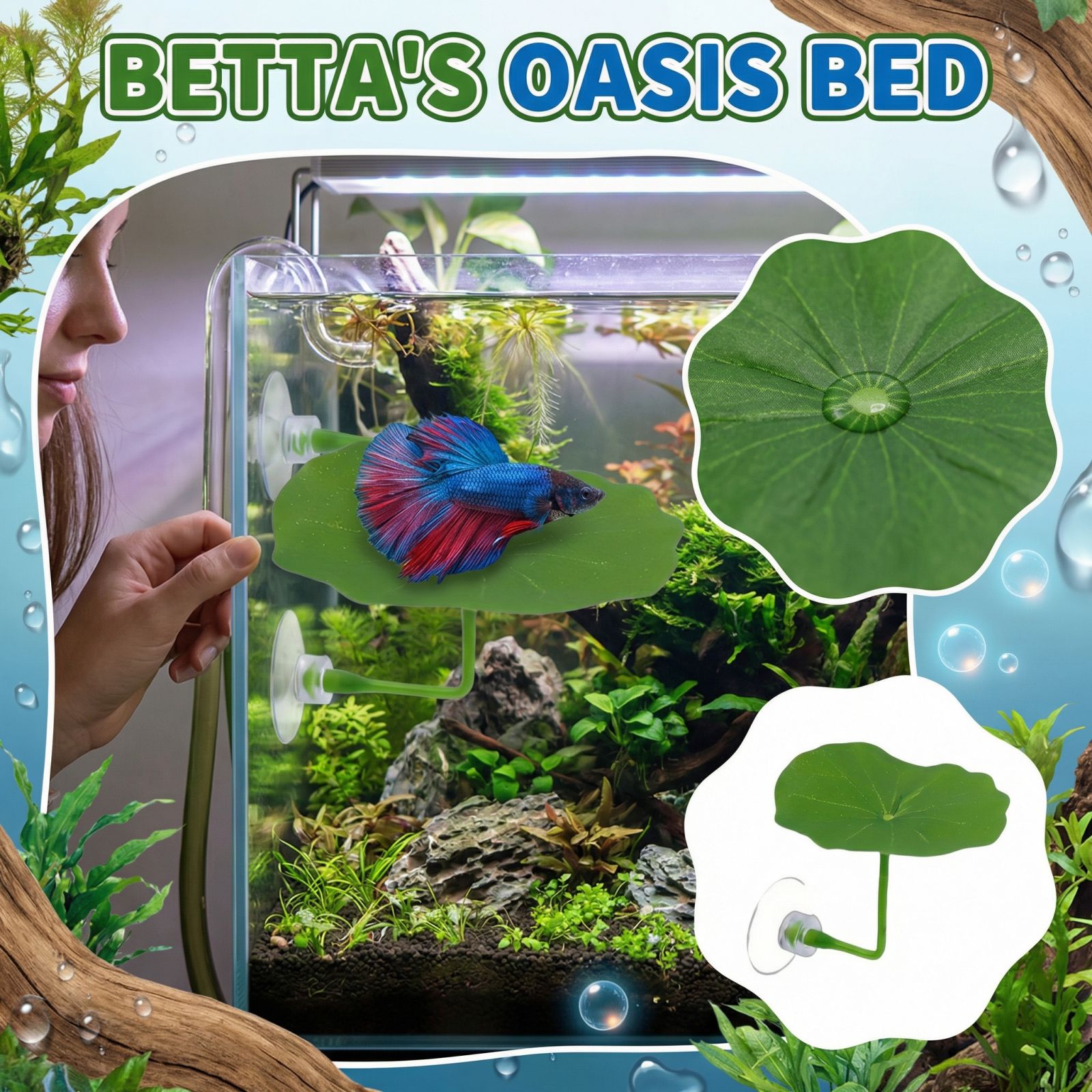 Decoración para Acuario, Hoja  - Aquarium Fish Artificial reseña y precio